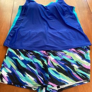 Blair Swimsuit Tankini and Shorts Women's Size 16